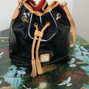 Dooney and Bourke Patent drawstring bag